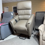 Sta-op stoel, taupe leder